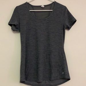 Soft active wear shirt with mesh back